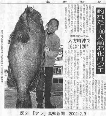 図２ 「アラ」高知新聞 2002.2.9 神の運命 古田武彦