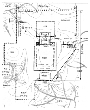図４:前期難波宮（宮城）の建物配置