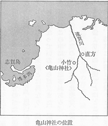 亀山神社の位置 文庫版によせて 古代は輝いていた III -- 法隆寺の中の九州王朝